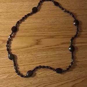 Black beaded necklace